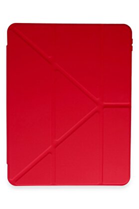 CepteToptan Xiaomi Pad 6 Kılıf Kalemlikli Mars Tablet Kılıfı - Kırmızı - DROPX7457-6049