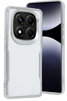 CepteToptan Xiaomi Redmi Note 14 Pro 4G Kılıf Boyi Silikon Kapak - Gümüş - DROPX6489-5015