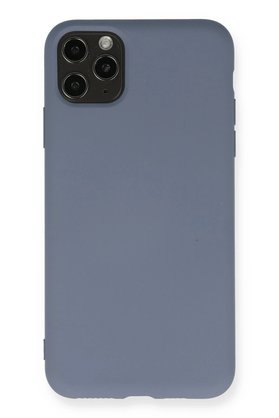 CepteToptan iPhone 11 Pro Max Kılıf Nano içi Kadife Silikon - Gri - DROPX1744-2378