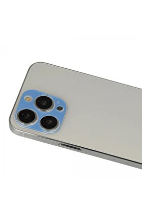 CepteToptan iPhone 13 Pro Max Rainbow Kamera Lens Koruma Cam - Mavi - DROPX2790-6658