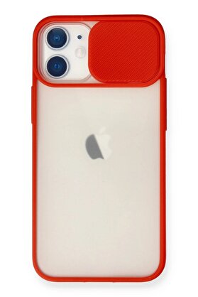 CepteToptan iPhone 11 Kılıf Palm Buzlu Kamera Sürgülü Silikon - Kırmızı - DROPX1824-6390