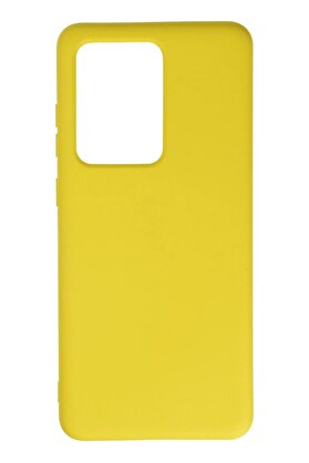 CepteToptan Samsung Galaxy S20 Ultra Kılıf Nano içi Kadife Silikon - Sarı - DROPX3840-6509