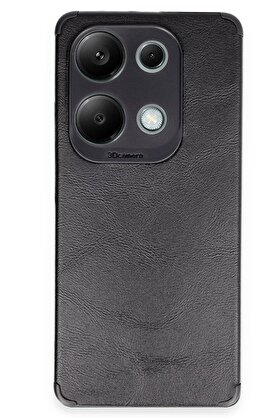 CepteToptan Xiaomi Redmi Note 13 4G Kılıf Loop Deri Silikon - Siyah - DROPX4377-1307