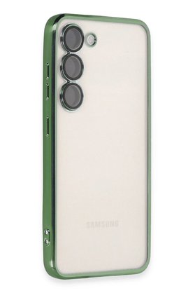 CepteToptan Samsung Galaxy S24 Kılıf Lensli Silikon - Yeşil - DROPX9718-8670