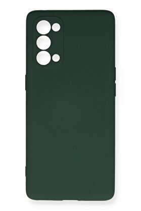 CepteToptan Oppo Reno 5 Pro Kılıf Nano içi Kadife Silikon - Koyu Yeşil - DROPX4878-9959