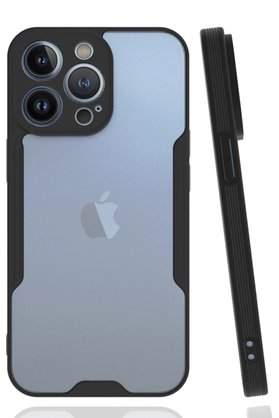 CepteToptan iPhone 14 Pro Max Kılıf Platin Silikon - Siyah - DROPX6793-6638
