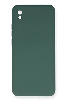 CepteToptan Xiaomi Redmi 9A Kılıf Nano içi Kadife Silikon - Koyu Yeşil - DROPX6004-9491