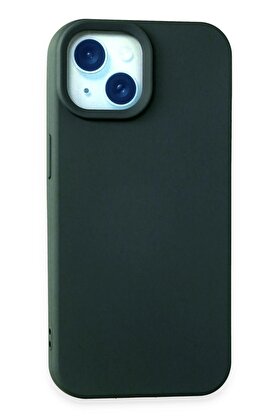 CepteToptan iPhone 15 Kılıf Nano içi Kadife Silikon - Koyu Yeşil - DROPX9537-3867
