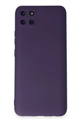 CepteToptan Realme C11 Kılıf Nano içi Kadife Silikon - Mor - DROPX1559-1819