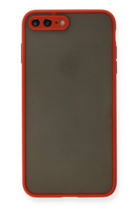 CepteToptan iPhone 7 Plus Kılıf Montreal Silikon Kapak - Kırmızı - DROPX4264-5956