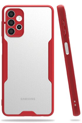 CepteToptan Samsung Galaxy A52 Kılıf Platin Silikon - Kırmızı - DROPX1097-6095