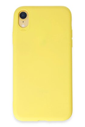 CepteToptan iPhone XR Kılıf First Silikon - Sarı - DROPX2129-2283