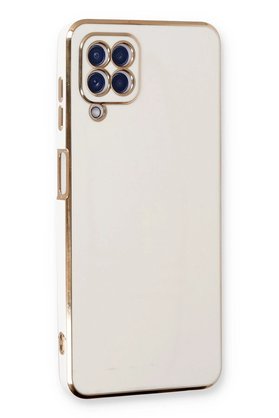 CepteToptan Samsung Galaxy A22 Kılıf Volet Silikon - Beyaz - DROPX5475-4857