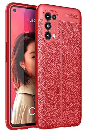 CepteToptan Oppo Reno 5 Kılıf Auto Focus Kapak - Kırmızı - DROPX6660-4343