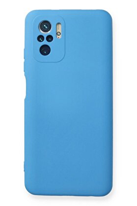 CepteToptan Xiaomi Redmi Note 10 Kılıf Nano içi Kadife Silikon - Mavi - DROPX4169-4119