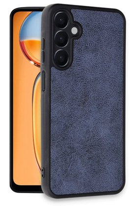 CepteToptan Samsung Galaxy A36 Kılıf Aras Deri Kapak - Lacivert - DROPX9887-7967