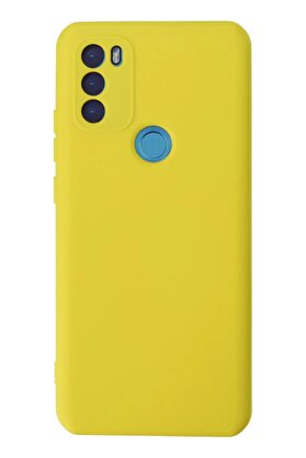 CepteToptan General Mobile GM 21 Plus Kılıf Nano içi Kadife Silikon - Sarı - DROPX5378-6747