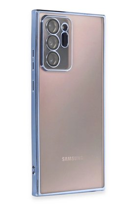 CepteToptan Samsung Galaxy Note 20 Ultra Kılıf Lensli Silikon - Açık Mavi - DROPX1787-4604