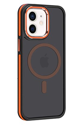CepteToptan iPhone 11 Winner Magsafe Kapak - Turuncu - DROPX8621-8192