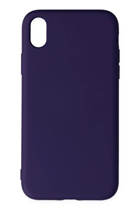 CepteToptan iPhone XR Kılıf Nano içi Kadife Silikon - Mor - DROPX3319-9456