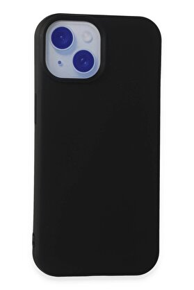 CepteToptan iPhone 15 Kılıf Nano içi Kadife Silikon - Siyah - DROPX5060-2029