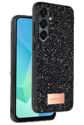 CepteToptan Samsung Galaxy A56 Bright Simli Kapak - Siyah - DROPX8922-2613
