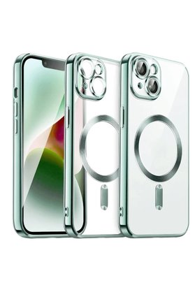 CepteToptan iPhone 15 Kılıf Kross Magneticsafe Kapak - Açık Yeşil - DROPX7943-8631