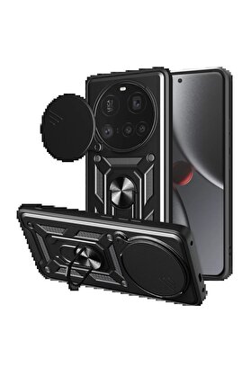 CepteToptan Xiaomi Mi 15 Ultra Kılıf Pars Lens Yüzüklü Silikon - Siyah - DROPX2091-4793