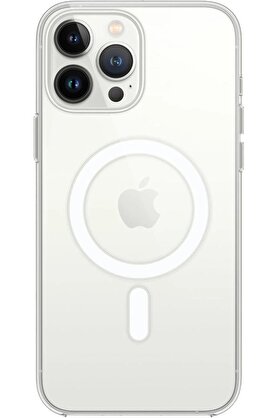 CepteToptan iPhone 15 Pro Kılıf Pc Real Magsafe Kapak - Şeffaf - DROPX6604-9858