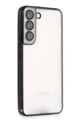 CepteToptan Samsung Galaxy S22 Kılıf Lensli Silikon - Siyah - DROPX6314-1071