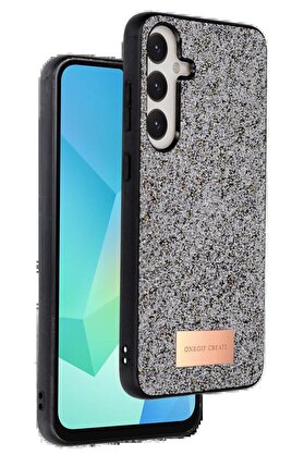 CepteToptan Samsung Galaxy A26 Bright Simli Kapak - Gümüş - DROPX4279-7691