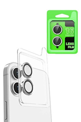 TEKNOCEP iPhone 16 Raze Metal Kamera Lens - Beyaz - teknocep2831-2349