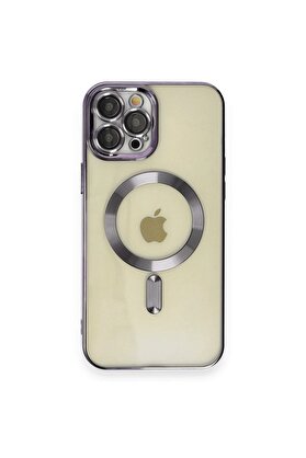 CepteToptan iPhone 12 Pro Max Kılıf Kross Magneticsafe Kapak - Mor - DROPX7034-4188