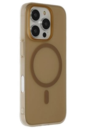 CepteToptan iPhone 16 Pro Max Tuna PC Slim Magsafe Kapak - Çöl Titanyum - DROPX1768-9092
