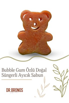 Dr.bronos Bubble Gum Özlü Doğal Süngerli Ayıcık Sabun 135 Gr