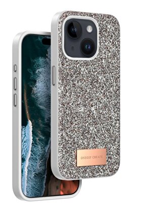 ONEGIF iPhone 14 Bright Simli Kapak - Gold