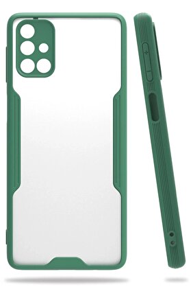 Toptan Bulurum Samsung Galaxy M31S Kılıf Platin Silikon - Yeşil