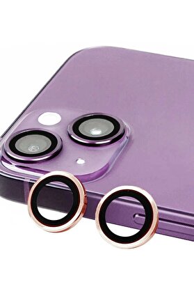 CepteToptan iPhone 13 Mini Raze Metal Kamera Lens - Pembe - DROPX8704-2768