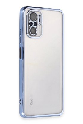 CepteToptan Xiaomi Redmi Note 10 Kılıf Lensli Silikon - Açık Mavi - DROPX6550-3102