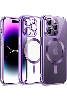 CepteToptan iPhone 12 Pro Kılıf Kross Magneticsafe Kapak - Mor - DROPX7790-6526