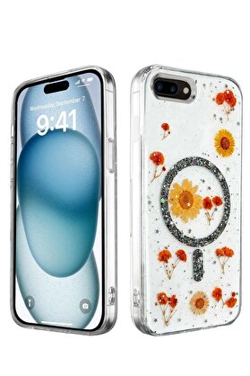 nerede bulurum iPhone 7 Kılıf Daisy Simli Magsafe Kapak - Siyah