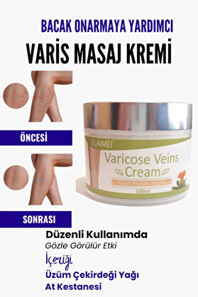 Adoil Var.is Bölgesi Için Bacak Onarmaya Yardımcı Ve Besleyici Varicose Masaj Kremi 100 ml