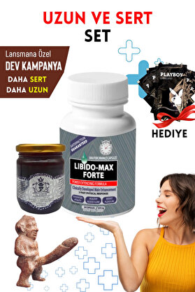 Adoil Libido Max Forte Erkeklere Özel Bölge Destekleyici Set Macun Ve Caps