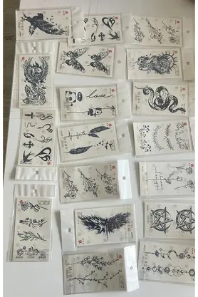 Ai̇rbrush Tattoo Toptan 50 Adet 1 Ay Kalıcı Geçi̇ci̇ Dövme Paketi̇ 11X8 Cm