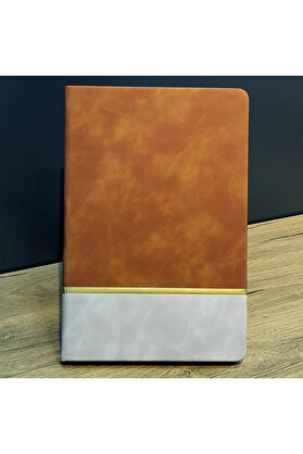 Evimdeyokyok Çizgili Deri Defter Taba
