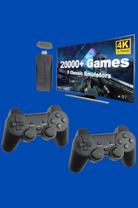 Pazarcan Retro Oyunlar 4K Game Sti̇ck 2.4G Kablosuz Çi̇ft Kol 3500 Oyun Atari̇