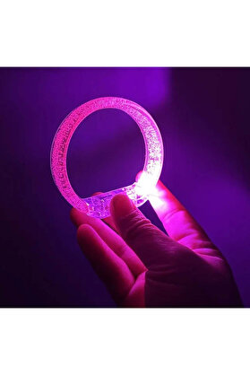 Evi̇mdeyokyok Pembe Led Işıklı Baskı Yapılabi̇len Pi̇lli̇ Bi̇lekli̇k Bi̇lezi̇k 1,5 Cm Geni̇şli̇k