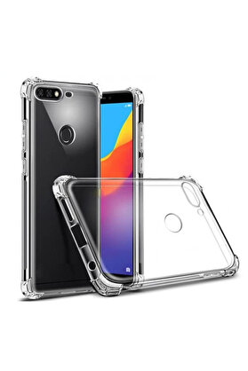 İsmiyle Al Huawei Y6 2018 Anti-Drop Darbe Emici Silikon Kılıf-(1903)