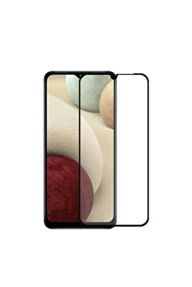 İsmiyle Al SM Galaxy A12 Full Glue Uyumlu Full Kaplama Tempered Cam Ekran Koruyucu-(1903) - DROPX6464-2643