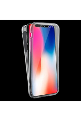 İsmiyle Al İphone X Xs 360 Koruma Şeffaf Silikon Kılıf-(1903)